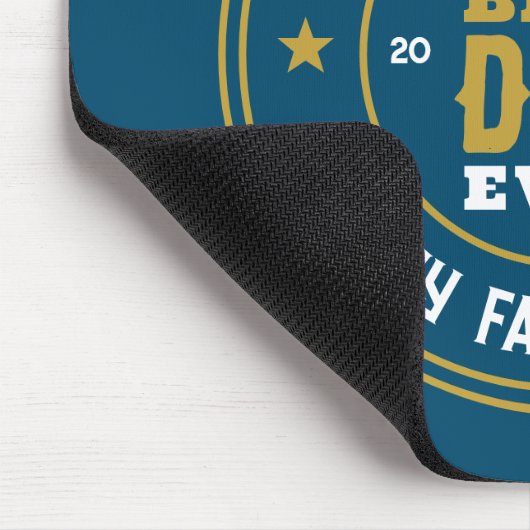 Beste vader ooit  Retro Badge Vaderdag Muismat (Hoek)