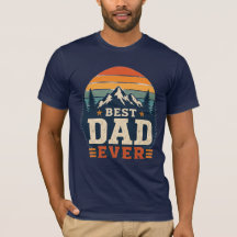 Beste Vader Ooit Retro Berg T-Shirt | Vintage Vet