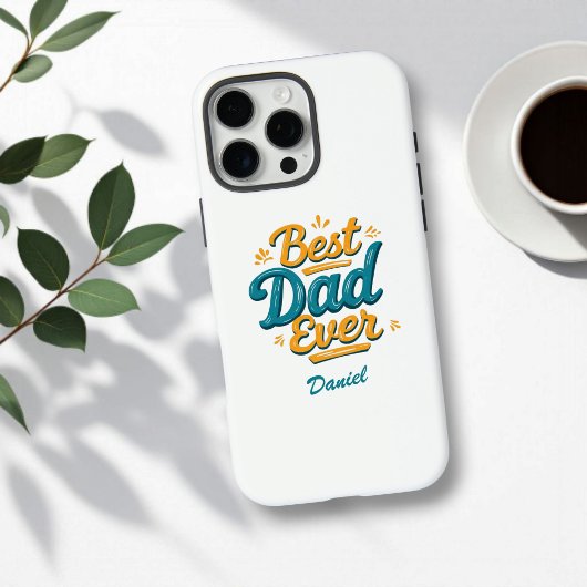 Beste vader ooit | Retro gepersonaliseerde Vaderda Case-Mate iPhone Case