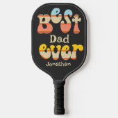 Beste vader ooit Retro Pickleball Paddle (Voorkant)