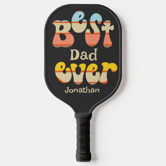 Beste vader ooit Retro Pickleball Paddle (Voorkant)
