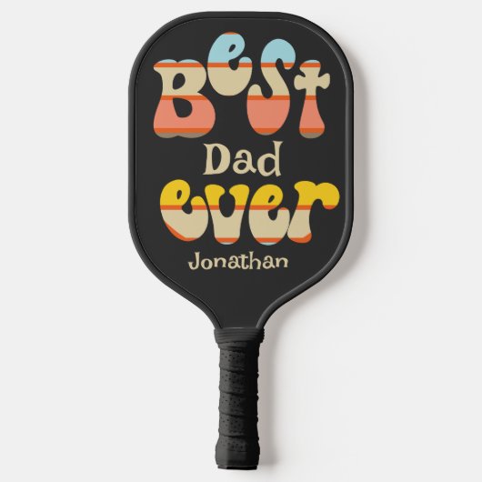 Beste vader ooit Retro Pickleball Paddle (Achterkant)