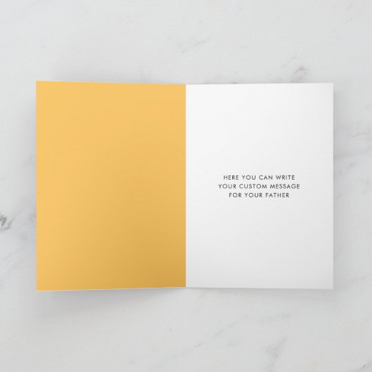 Beste vader ooit retro script Vaderdag Kaart (Binnen)