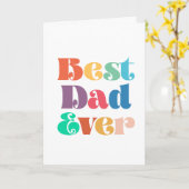 Beste vader ooit  retro script Vaderdag Kaart (Gele Bloem)