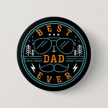 Beste vader ooit Retro Vaderdag Badge