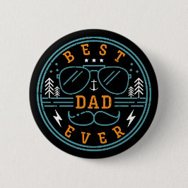 Beste vader ooit  Retro Vaderdag Badge Ronde Button 5,7 Cm