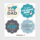Beste vader ooit | Retro-Vaderdag Sticker (Vel)