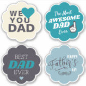 Beste vader ooit | Retro-Vaderdag Sticker (Voorkant)