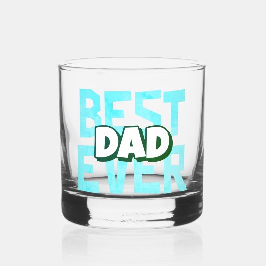 Beste Vader Ooit Rocks Glas voor Vaderdag (Voorkant)