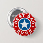 Beste vader ooit ronde button 5,7 cm (Voorkant /achterkant)