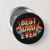 Beste vader ooit ronde button 7,6 cm (Voorkant /achterkant)