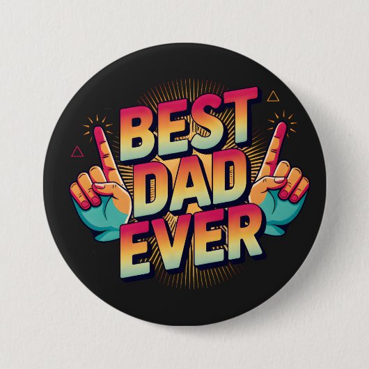 Beste vader ooit ronde button 7,6 cm (Voorkant)