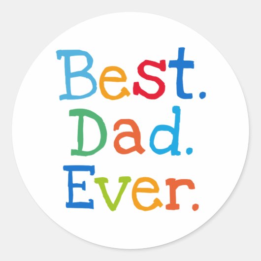 Beste vader ooit ronde sticker (Voorkant)