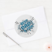Beste vader ooit ronde sticker (Envelop)