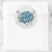 Beste vader ooit ronde sticker (Tas)