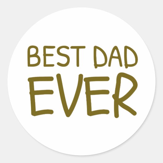 Beste vader ooit ronde sticker (Voorkant)