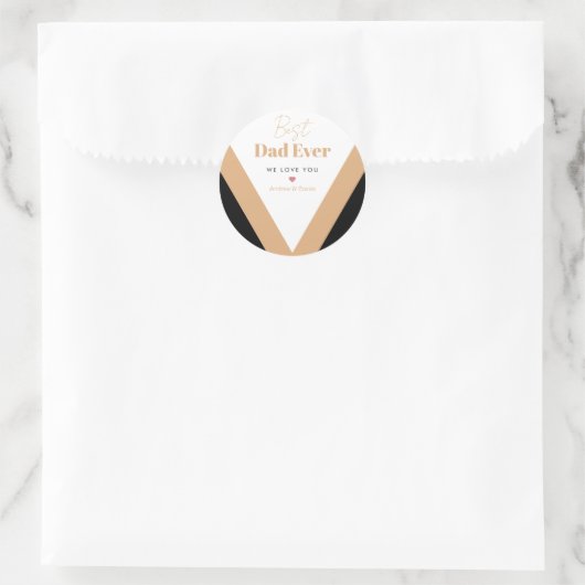 Beste vader ooit ronde sticker (Tas)