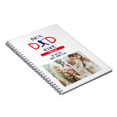 Beste vader ooit Rood Baseball Fotofeesten Dag Notitieboek (Rechterzijde)