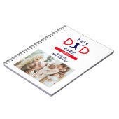 Beste vader ooit Rood Baseball Fotofeesten Dag Notitieboek (Linkerzijde)