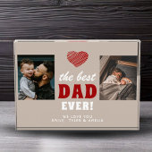 Beste vader ooit rood hart zwart 2 fotoblokken