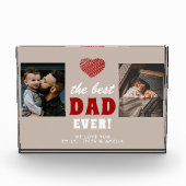Beste vader ooit rood hart zwart 2 fotoblokken (Voorkant)