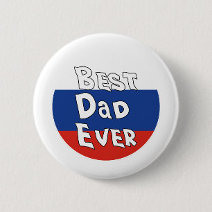 Beste vader ooit Russische vlag Ronde Button 5,7 Cm