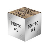 Beste vader ooit Rustic Wood Kubus (Voorkant hoekig)