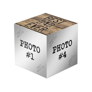 Beste vader ooit Rustic Wood Kubus