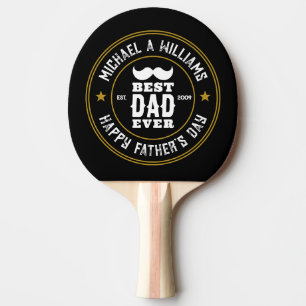 Beste vader ooit Rustische Logo Vaderdag Tafeltennisbatje