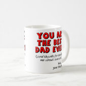 Beste vader ooit Sarcastic Funny Gift Mok Daughter (Voorkant rechts)