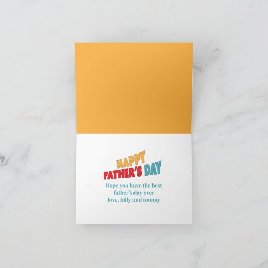 Beste vader ooit Schattige Vaderdag Pennant Kaart (Binnen)