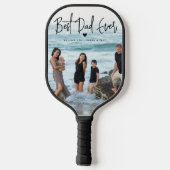 Beste vader ooit script 2x Foto Pickleball Paddle (Achterkant)