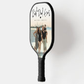 Beste vader ooit script 2x Foto Pickleball Paddle (Links)