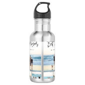 Beste Vader Ooit Script 4x Fotosamenstelling Waterfles (Voorkant)