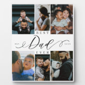 Beste vader ooit script Vaderdag 6 fotocollage Fotoplaat (Voorkant)