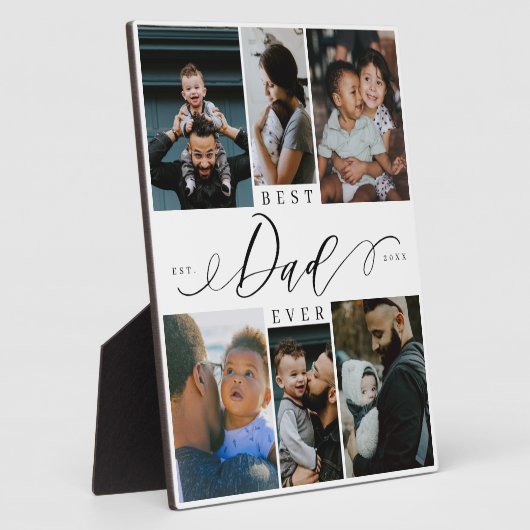 Beste vader ooit script Vaderdag 6 fotocollage Fotoplaat (Zijkant)