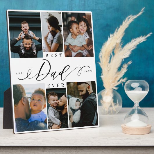 Beste vader ooit script Vaderdag 6 fotocollage Fotoplaat (Zijkant)