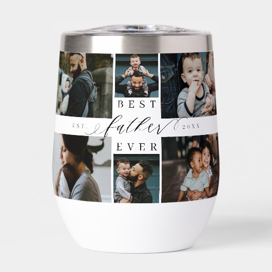 Beste vader ooit script Vaderdag fotocollage (Voorkant)