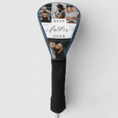 Beste vader ooit script Vaderdag fotocollage Golfheadcover (Voorkant)