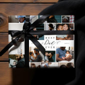 Beste vader ooit script Vaderdag Fotocollage Inpakpapier Vel