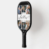 Beste vader ooit script Vaderdag fotocollage Pickleball Paddle (Links)
