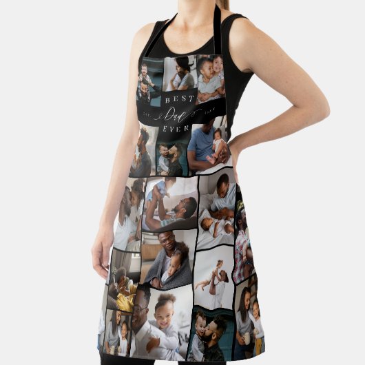 Beste vader ooit script Vaderdag Fotocollage Schort (Insitu)