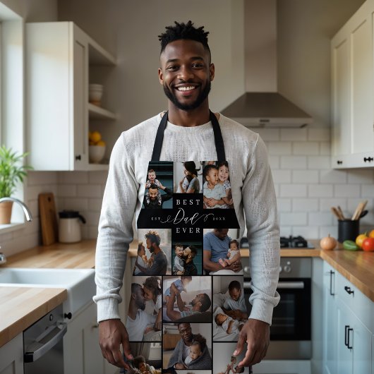 Beste vader ooit script Vaderdag Fotocollage Schort