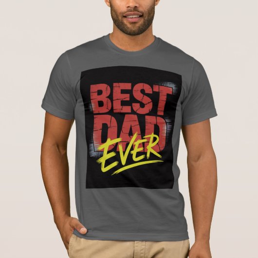 Beste vader ooit Shirt - Bold Distressed Vaderdag (Voorkant)
