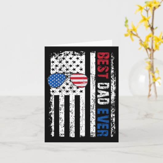 Beste vader ooit Shirten voor papa vaders dag 4e Kaart (Gele Bloem)