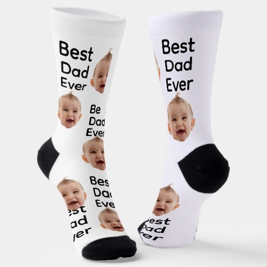 Beste vader ooit sokken, sokken met aangepaste fot (Gebogen)
