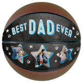Beste vader ooit sport Edgy Photo Star Vaderdag Basketbal (Voorkant)