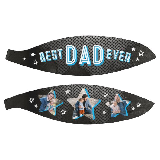 Beste vader ooit sport Edgy Photo Star Vaderdag Basketbal (Panelen)