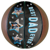 Beste vader ooit sport Edgy Photo Star Vaderdag Basketbal (Verticaal)