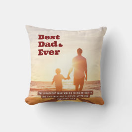 Beste vader ooit Spreuken 20:7 Christelijk Bijbelv Kussen